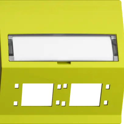 Kit montaggio INS EDIZIOdue F uscita obliqua 2×R&M cat.6A/LC speciale, lemon 