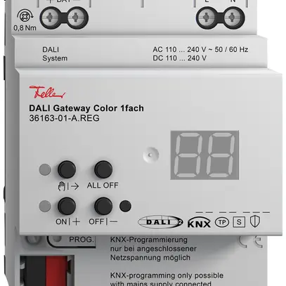 Gateway DALI Feller KNX Data Secure interface Ethernet 4UM 1 canal IP20 
