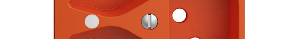 Kit frontal EDIZIOdue orange 60×60mm 3×T13, lentille, 