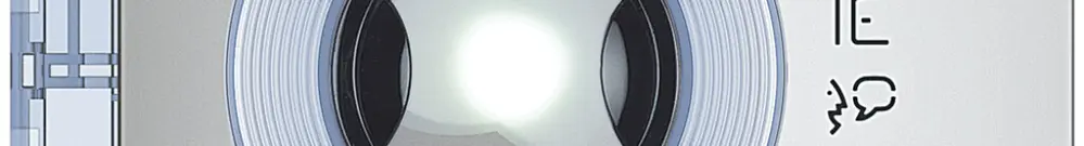 Frontale per modulo altoparlante/camera di porta 96° Sfera con 2 tasti Al 