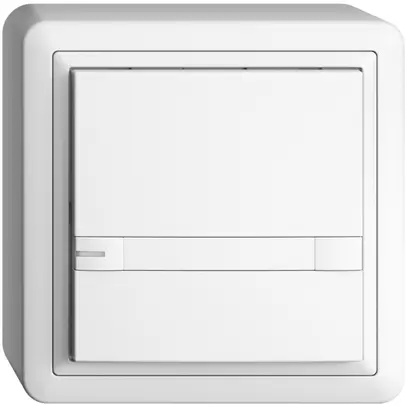 Poussoir AP KNX 1× EDIZIOdue colore blanc RGB avec LED avec insert papier 