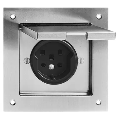 Prise INC FH T25 grd.II noir/laiton nick. bornes à vis 