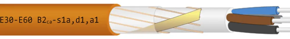 Cavo di sicurezza Dätwyler (N)HXCH FE180/E30-E60 4×10/10mm² 3LN/PE B2ca ar 