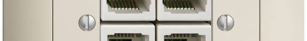 Prise ENC 4×RJ45/u 4P sép.EDIZIOdue crema ITplus 