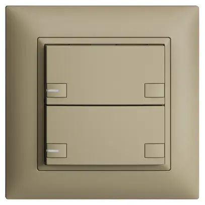 Poussoir KNX RGB ENC EDUE FMI, 250mW, a.LED RGB, 2×poussoir, comm.2×touches, sa 