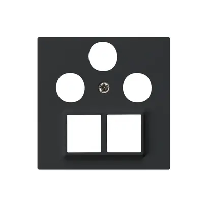 Plaque frontale HMS kallysto pour R/TV/SAT noir 