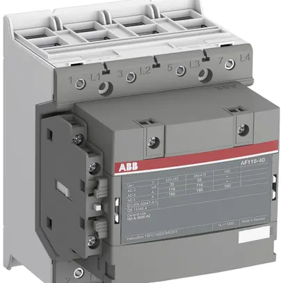 Contattore ABB AF116-40-22-11 4P 160A/116A (AC-1/AC-3) +2F/2O 24…60VUC a vite 