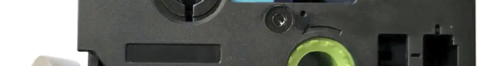 Cassette ruban compatible avec OZE-251, 24mm×8m, blanc/noir 