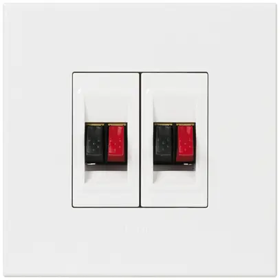 Prise haut-parleur ENC ATO blanc double 2 modules 