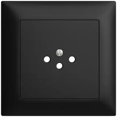 Kit frontal ENC EDIZIOdue noir 88×88mm 1×T12 