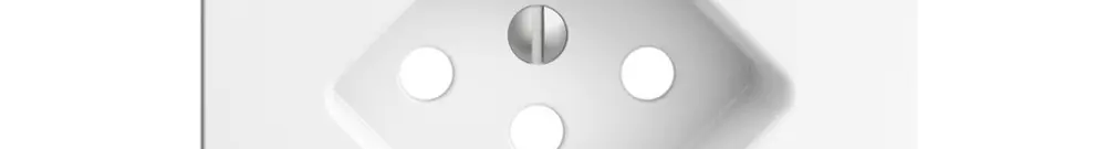 Kit frontale EDIZIOdue per presa FI F, T13, bianco 
