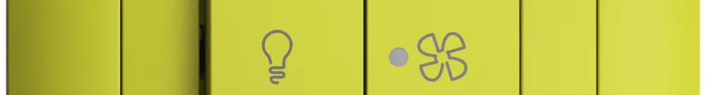 Kit frontal ENC EDIZIOdue lemon 88×88mm bouton double 