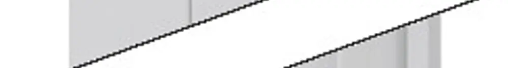 Paroi de séparation SE Prisma XS, PVC vert.7 rangées, pour profondeur 210 mm 