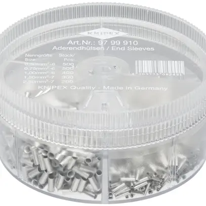Assortimento estremità d.cavo KNIPEX c.capicorda non isolati 1900pezzi 