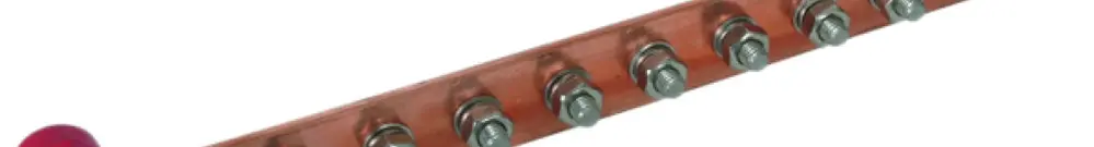 Barre de compensation de potentiel Elvatec/DEHN Cu 10×M10×25mm 
