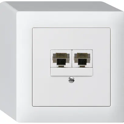 Scatola AP kallysto 2×RJ45u separato bianco 