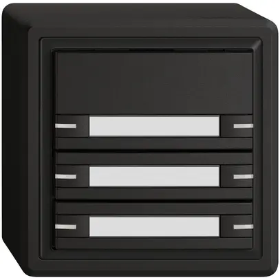 Poussoir KNX RGB AP EDIZIO.liv SNAPFIX® capteur temp.RGB-LED étiqu.6×com.1T no 