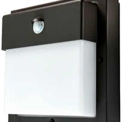 Applique SG Bassi PIR E27 1×15W IP65 240×240mm noir 