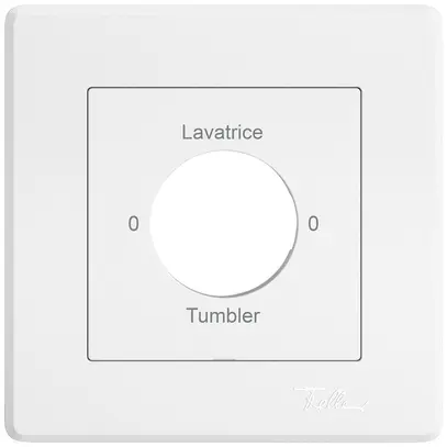 UP-Montageset EDIZIO.liv SNAPFIX® f.Drehschalter m.Schloss 0-Lavat.-0-Asciug.ws 