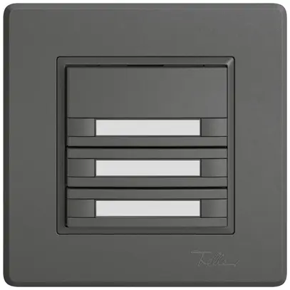 Poussoir KNX RGB ENC EDIZIO.liv SNAPFIX® capteur temp.s.LED étiqu.6× comm.1T grf 