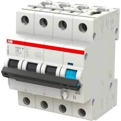 Disgiuntore differenziale ABB FS463M SMISSLINE CL C-20A/30mA 3LN 10kA tipo A 