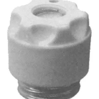 Testa per fusibile DIII in ceramica con foro di controllo bianco 