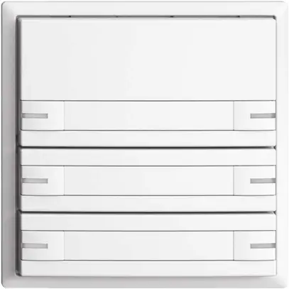 Pulsante KNX RGB EDUE, 250mW, c.LED RGB, c.carta, 6×pulsante, com.1×tasto, bi 