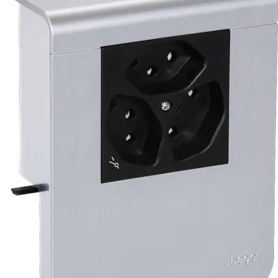 Supporto d'apparecchio Hager per SL20080 decorazione alluminio, 3×T13 1×S 