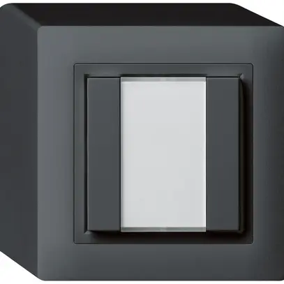 Poussoir universel AP 2×kallysto avec LED anthracite 