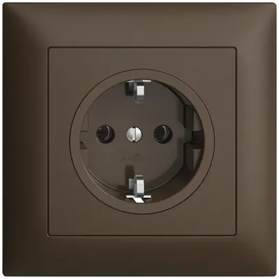 Prise SCHUKO ENC EDIZIOdue FMI, 16A, 250VAC, L+N+PE coffee 