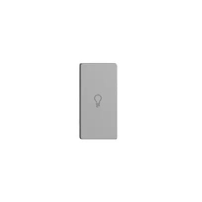 Poussoir 1/2 ENC horiz. Edue Wiser symbole lumière silver 