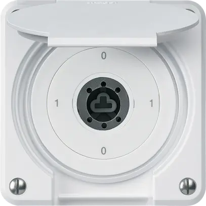 Interruttore a chiave INC robusto IP55 copertura senza cilindro S0/2P bi combi 