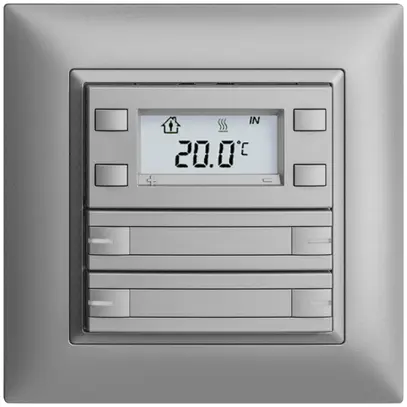 Poussoir RTH ENC KNX 4× EDIZIOdue FMI silver, avec pap.+LED RGB 