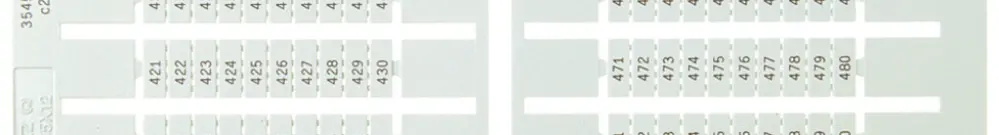 Etichetta di marcaggio 5×9mm 10×11…20, 5 carte da 100 