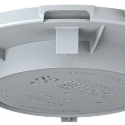 Placca frontale HaloX 100 per calcestruzzo in opera, uscita Ø80mm 