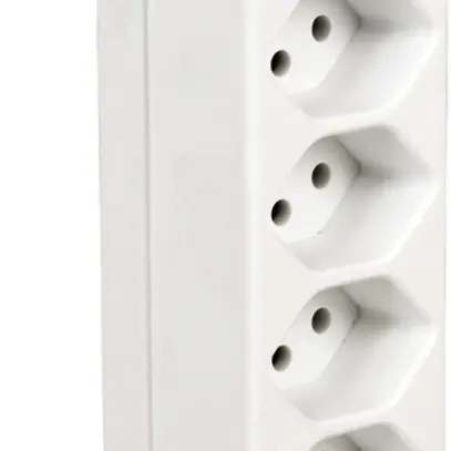 Abzweigstecker 4×T13, Stecker T12, drehbar 230°, weiss 