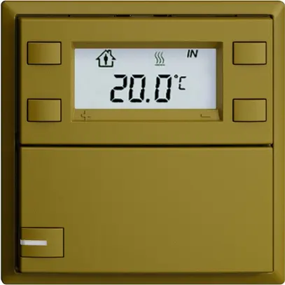 Pulsante RTH INC KNX 1×EDIZIOdue F olive, con LED RGB 