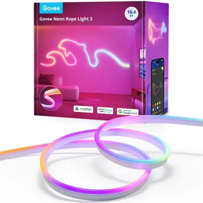 Ruban néon LED Govee, blanc, 5 m, RGBIC, Matter 