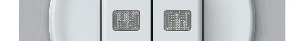 Pulsante luminoso INC origin 2×tasti 2×lum.2CO 1P 0<1 10A 230V 77×77mm bianco 