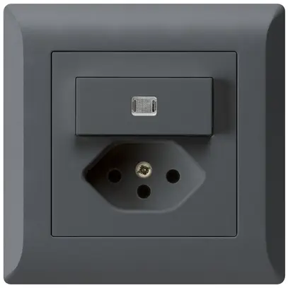 Combinazione luminosa INC 3/1P+T13 antracite kallysto.line 