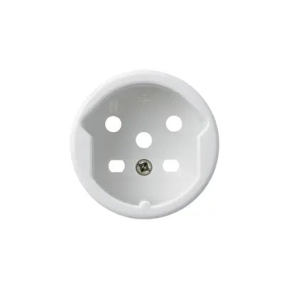 Kit frontal basico pour prise type 15 avec bornes enfichables blanc 