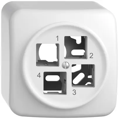 Kit de montage AP STANDARDdue EASYNET S-One SNAPFIX® droit pour 4×RJ45 bc 