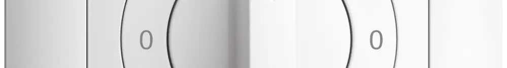 Frontset 0-Tag-0-Nacht EDIZIOdue weiss 88×88mm für Drehschalter 