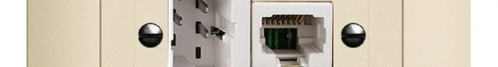 Prise ENC xDSL RJ45/TT83 crema ITplus EDIZIOdue, avec filtre 