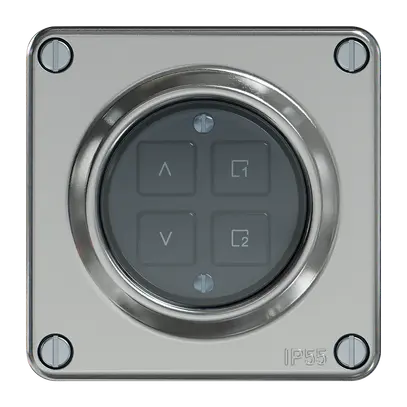 Interruttore tapparelle stazione secondaria ELEMENT Wiser 1c 4t alluminio 