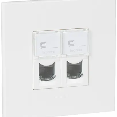 Presa INC ATO STP 2×RJ45 bianco cat.6 grd.I 