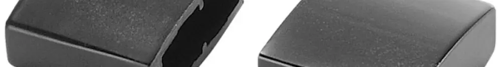 Plaque de fermeture SLV 2 pièces pour EASYTEC II noir 