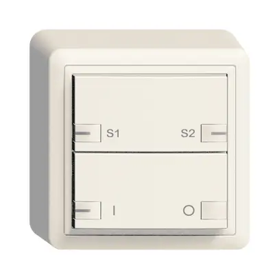 Poussoir AP ZEP ON-OFF scèn 1c/2t avec LED EDIZIOdue blanc 