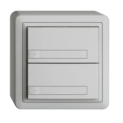 Poussoir KNX RGB AP EDUE, 250mW, a.LED RGB, a.papier, 2×poussoir, 1×touche, grc 