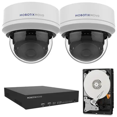 Sistema di videosorveglianza MOBOTIX Mx-NVR-Set2: 2×VD2A-5-IR-VA 1×NVR-8 1×HDD 